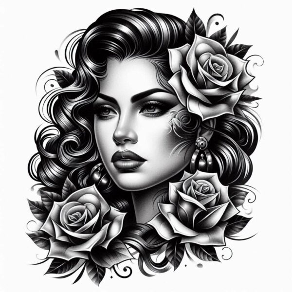 Traditional Chicano Black & Grey Tattoos 2 AI Prompt for Authentic Designs - Image 9