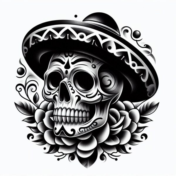 Traditional Chicano Black & Grey Tattoos 2 AI Prompt for Authentic Designs - Image 6