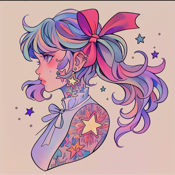 Girly Pastel Tattoo Designs Prompt