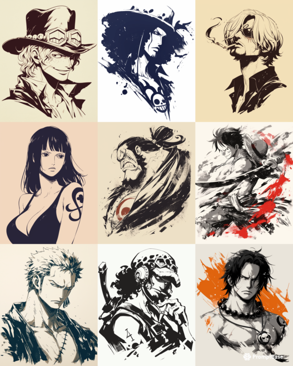 One Piece Minimalist Tributes AI Prompt for Elegant Designs