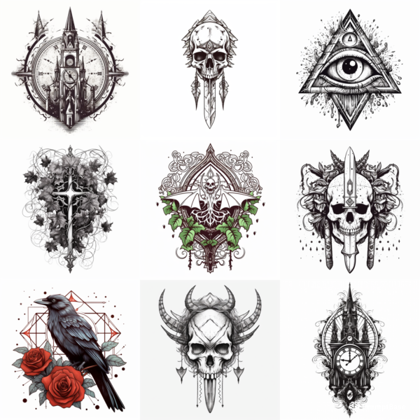 Gothic Tattoo Art AI Prompt for Unique Designs