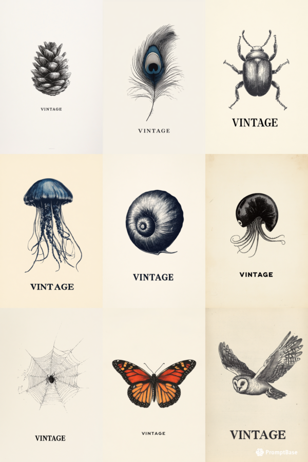 Minimalist Vintage Prints AI Prompt for Unique Art Generation - Image 11