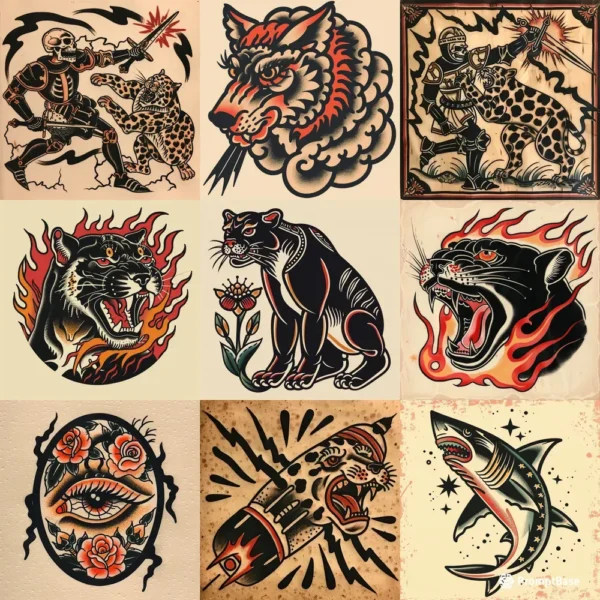 Custom 1950s American Tattoo Designs