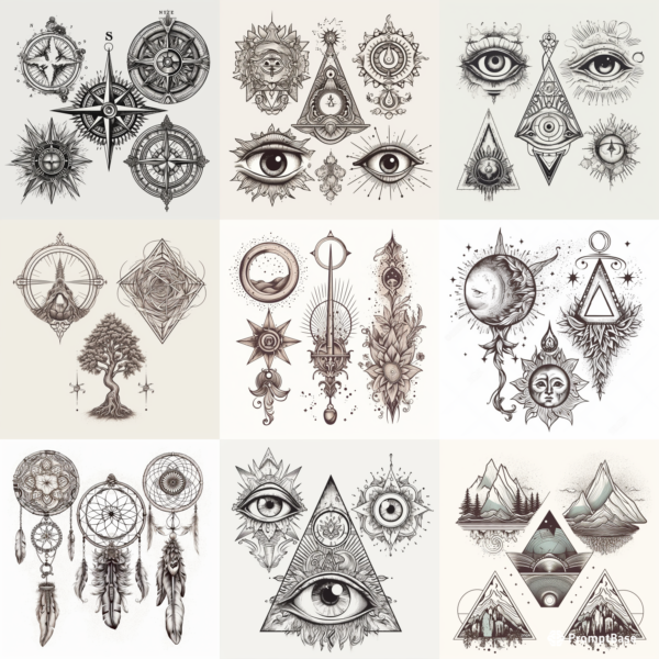 Spiritual Tattoo Art Logos AI Prompt for Unique Designs - Image 9